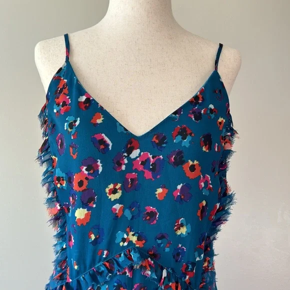 JASON WU COLLECTIVE Women's Blue Leopard Midi Dress Size 2 - Picture 5 of 12